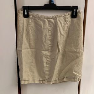 Pale yellow linen skirt